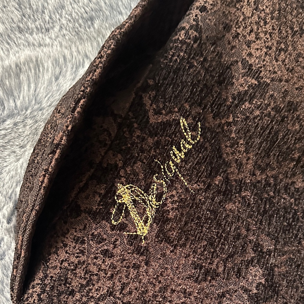 Desigual Brown Textured A-Line Trench Coat - Picture 5 of 5